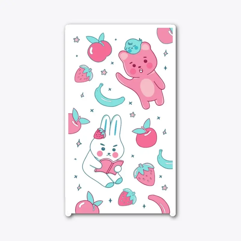 Kawaii Animals and Fruits