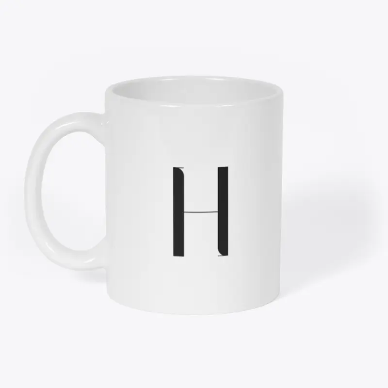 H Initial Coffee Mug