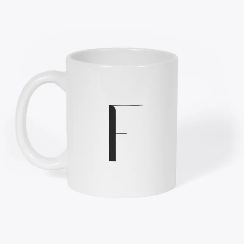 F Initial Coffee Mug