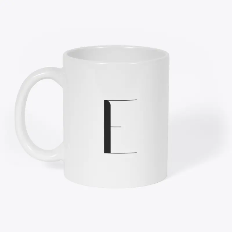 E Initial Coffee Mug