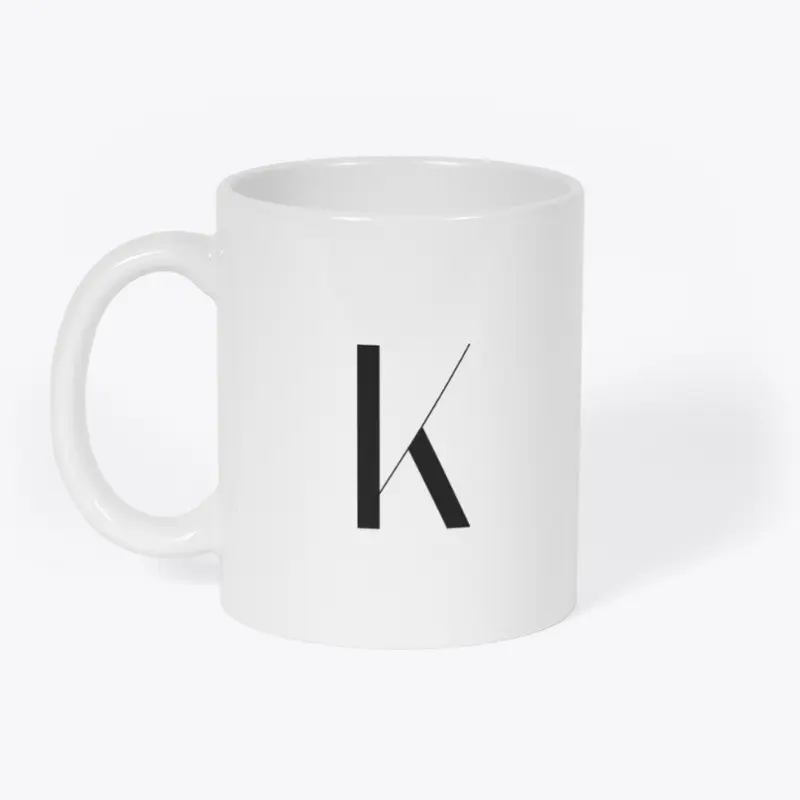 K Initial Coffee Mug