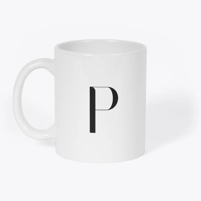 P Initial Coffee Mug