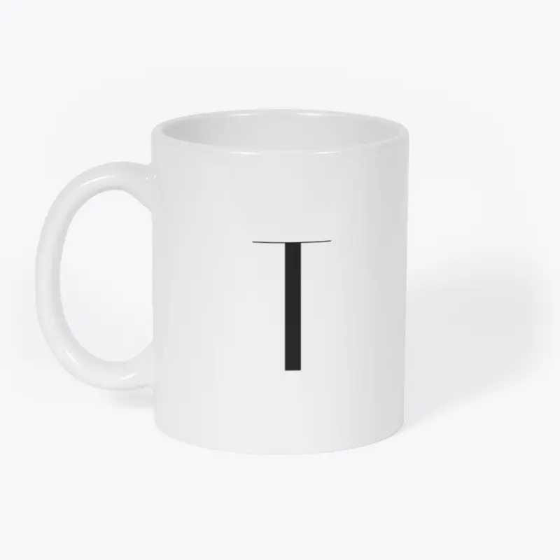 T Initial Coffee Mug