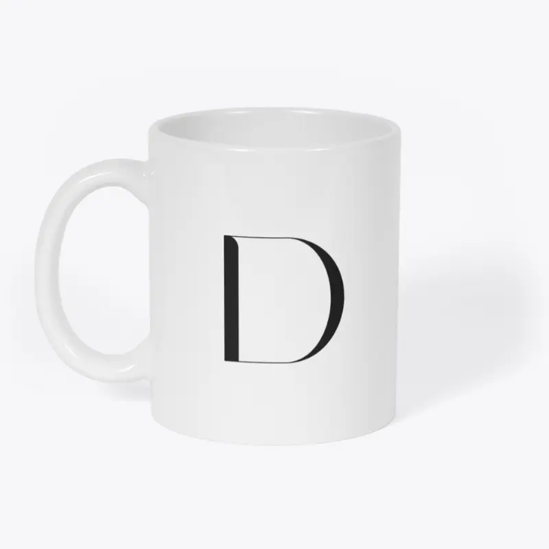 D Initial Coffee Mug