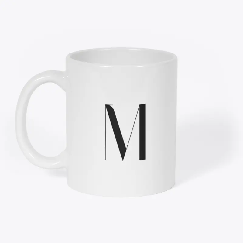 M Initial Coffee Mug